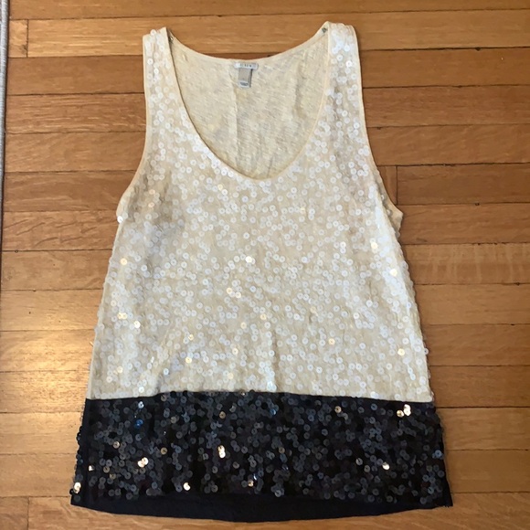 Black and white sequin tank from JCrew - Picture 1 of 3